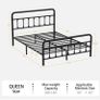 5ft Metal Bed Frame with Victorian Vintage Style Image 2