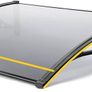 NEW SALE Black Easy Fit 1m Tinted Door Canopy, 100x60x23 cm Image 3