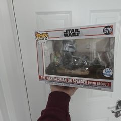 Mandalorian Funko Pop on speeder