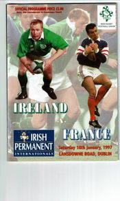 IRELAND 6-Nations RUGBY programmes (1997)