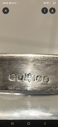 Vintage John Grinsell & Son's  cut glass bowl with silver plated rim