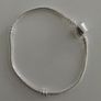 Silver Barrel Clasp Snake Chain Bracelet 18 cm long for charms S925 18 cm Image 6