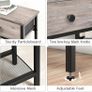 Console Table, Slim Console Table with 2 Drawers, Hallway Table with Storage, Side Table, Slim Sofa Table for Small Spaces, Living Room, Entryway, Kitchen, Greige and Black Image 7