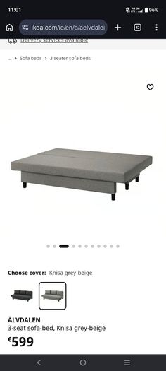 Sofa bed with storage