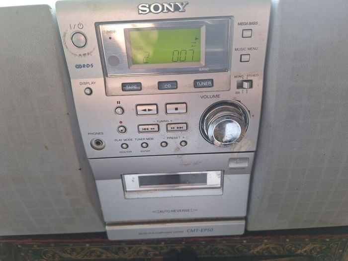 sony cmt-ep50 micro hi-fi system cd cassette radio with remote