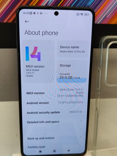 Xiaomi Redmi Note 12 Pro 5G 128GB (6+2) GB RAM Midnight Black Dual Sim Unlocked Android Smartphone (Like New)