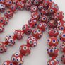 Antique Venetian Style Blue Eyes Red Glass & venetian WhiteHeart Glass Beads Necklace Image 10