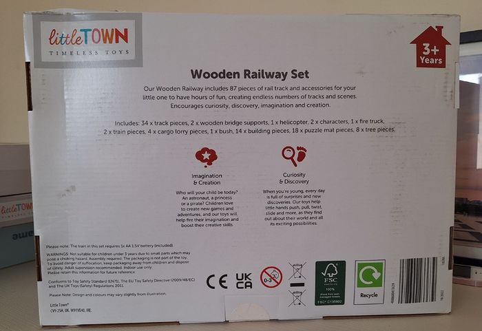 Little Town Wooden Railway Set