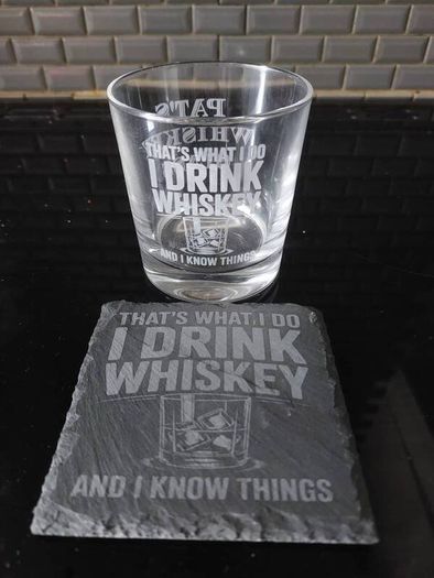 Whiskey Gift Set with Personalised Whiskey Glass