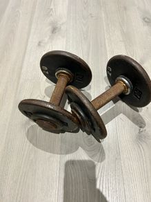 7.5KG Solid Metal Plate Dumbbells Pair