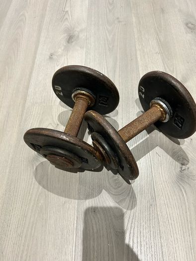 7.5KG Solid Metal Plate Dumbbells Pair