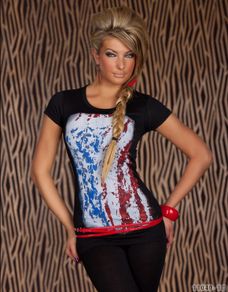 flag print t shirt fits 6-8-10