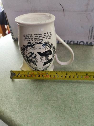 Authentic Leedsware Creamware 6 inches Tall Metamorphic Courtship Matrimony Lover Poem