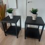 2x Black Side Tables / Bedside Lockers Image 4
