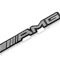 2x Amg Written Emblem Steering Wheel Amg Sticker Badge Amg Speaker Steering Wheel