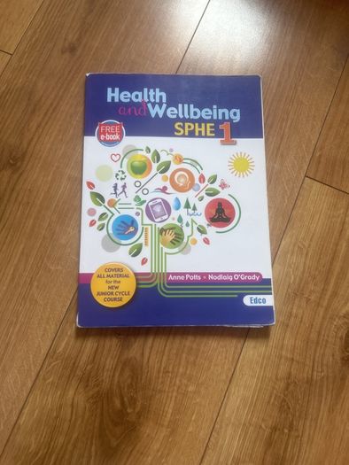 Health and wellbeing SPHE 1 and 2 junior cert books