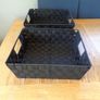 Black Woven Baskets x 2 for Sale Image 2