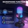 Gaming Microphone, USB Computer Microphone for PC, Mac, PS4/5, Condenser Podcast Mic for Studio Recording, for Streaming Podcast YouTube, with Led Light Image 2