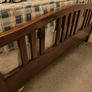 Solid wood double bed, box spring and mattress Image 3