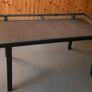Glass & Leather Dining Table + Matching Console Table Image 2
