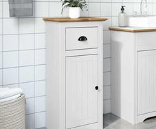 Bathroom Cabinet White and Brown