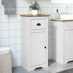Bathroom Cabinet White and Brown