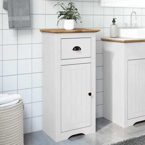 Bathroom Cabinet White and Brown