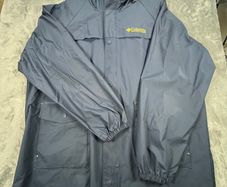 Columbia Sportswear Company Men's XL Blue Rain Jacket Waterproof
