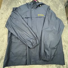 Columbia Sportswear Company Men's XL Blue Rain Jacket Waterproof