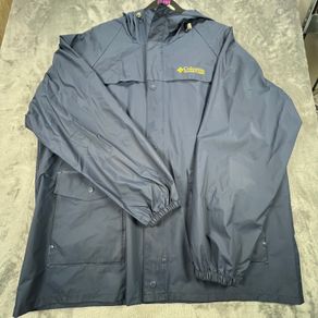 Columbia Sportswear Company Men's XL Blue Rain Jacket Waterproof