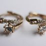 Vintage Gold Plated Hoop Earrings Image 7