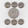 U.S 1922 .Peace Dollar 90% silver coin, & 6 Indian head / buffalo nickels( five cent ) (no 405) Image 2
