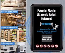 Powerful Plug-In Ultrasonic Rodent Deterrent Insect Repellent Rat Buster 360 Three-dimensional Surround