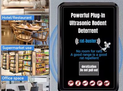 Powerful Plug-In Ultrasonic Rodent Deterrent Insect Repellent Rat Buster 360 Three-dimensional Surround