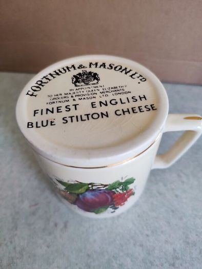 MUG WITH LID Designed and Produced Specially Fre Festaan 3. Mason Lid Precadilly Established 1707 Frown Devon England Potters For Over 100 Years