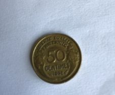 Rare old Collectable coin - France 50 Centimes 1932