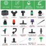 30m/100ft Drip Irrigation Pipe, 173Pcs Micro Drip Irrigation Kit, DIY Plant Watering Kit Automatic Irrigation System with Adjustable Nozzle Sprayer and Dripper Automatic for Lawn, Garden, Patio Image 2