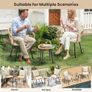 3 Piece Rattan Bistro Set Removable Cushions Image 5