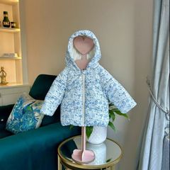 Baby Girls Blue & White Jacket with Hood from Primark Age 3-6 months / EU 68cm