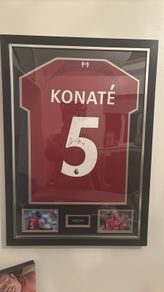 memorabilia konate sighned shirt framed
