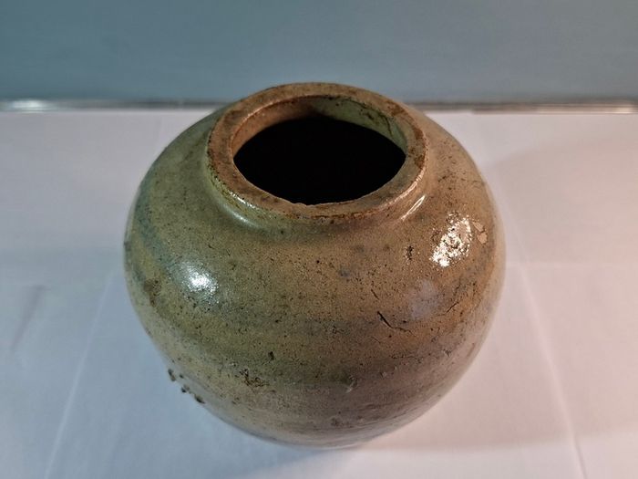 Antique Qing Chinese Pottery Glazed Ginger Jar