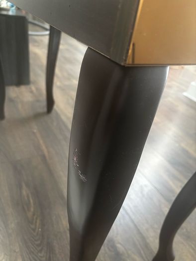 Glass hall table and mirror