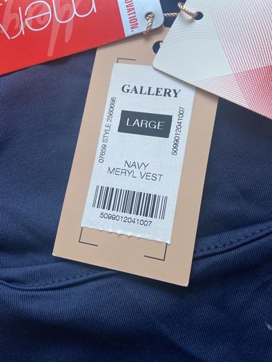 Brand New Ladies Navy Lycra Vest Top Size Large