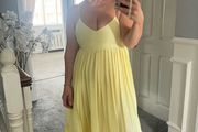 pleated midi dress