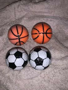 (4) Novelty golf balls