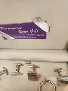 Cuff links gift set, golf theme