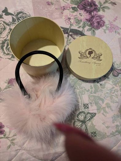 Baby pink Fur ear muffs