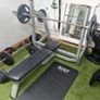 Olympic bench press with Olympic barbell no plates Image 2