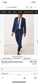 Age 7 boys suit navy 3 piece