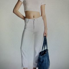 Lefties off white Mom high waisted relaxed jeans (Size 12)